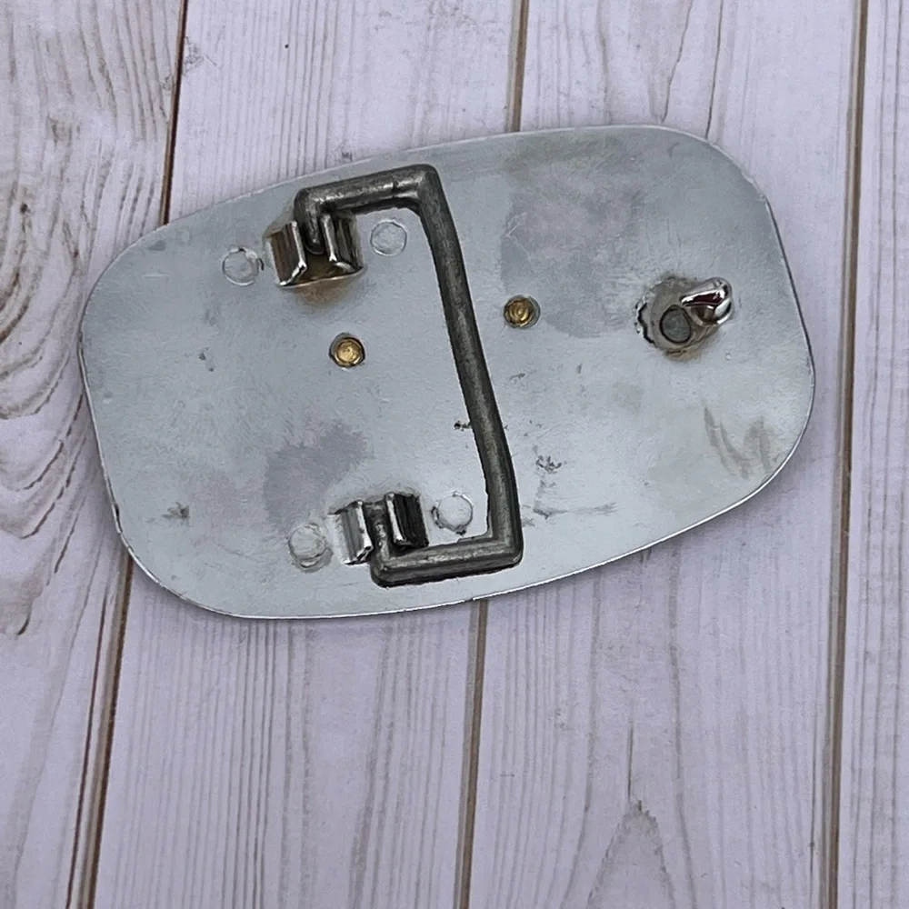 Silver tone Western Belt Buckle Horse Saddle Western Cowgirl